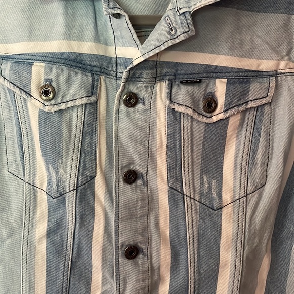 G Star Raw striped jean jacket - Picture 3 of 4